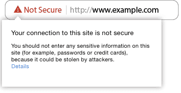 Website is not secure warning